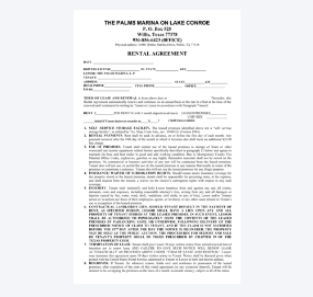 Palms Marina Dry Storage Agreement