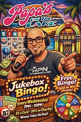 Jukebox Bingo Night at Papa’s on the Lake
