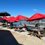 Conroe Lake House lakeside patio