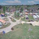 Water’s Edge Resort cabin aerial