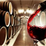 B E Winery wine and barrels