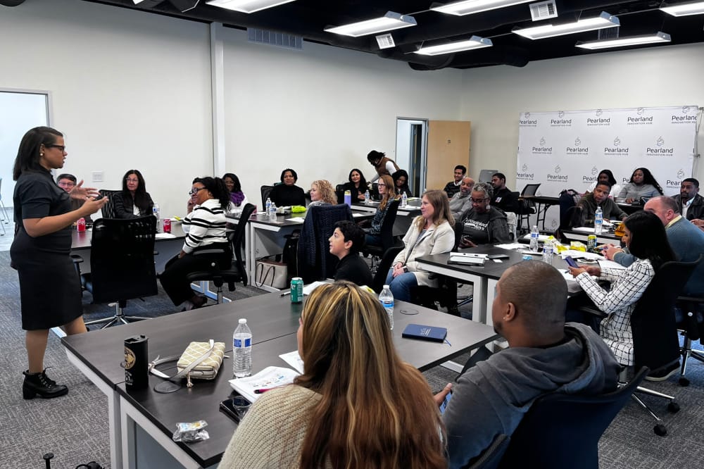 Pearland Innovation Hub speaker presenting