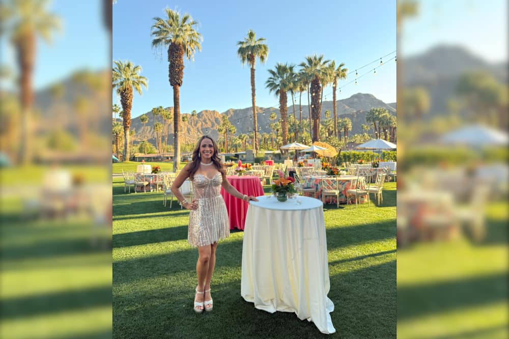 claudia at an event