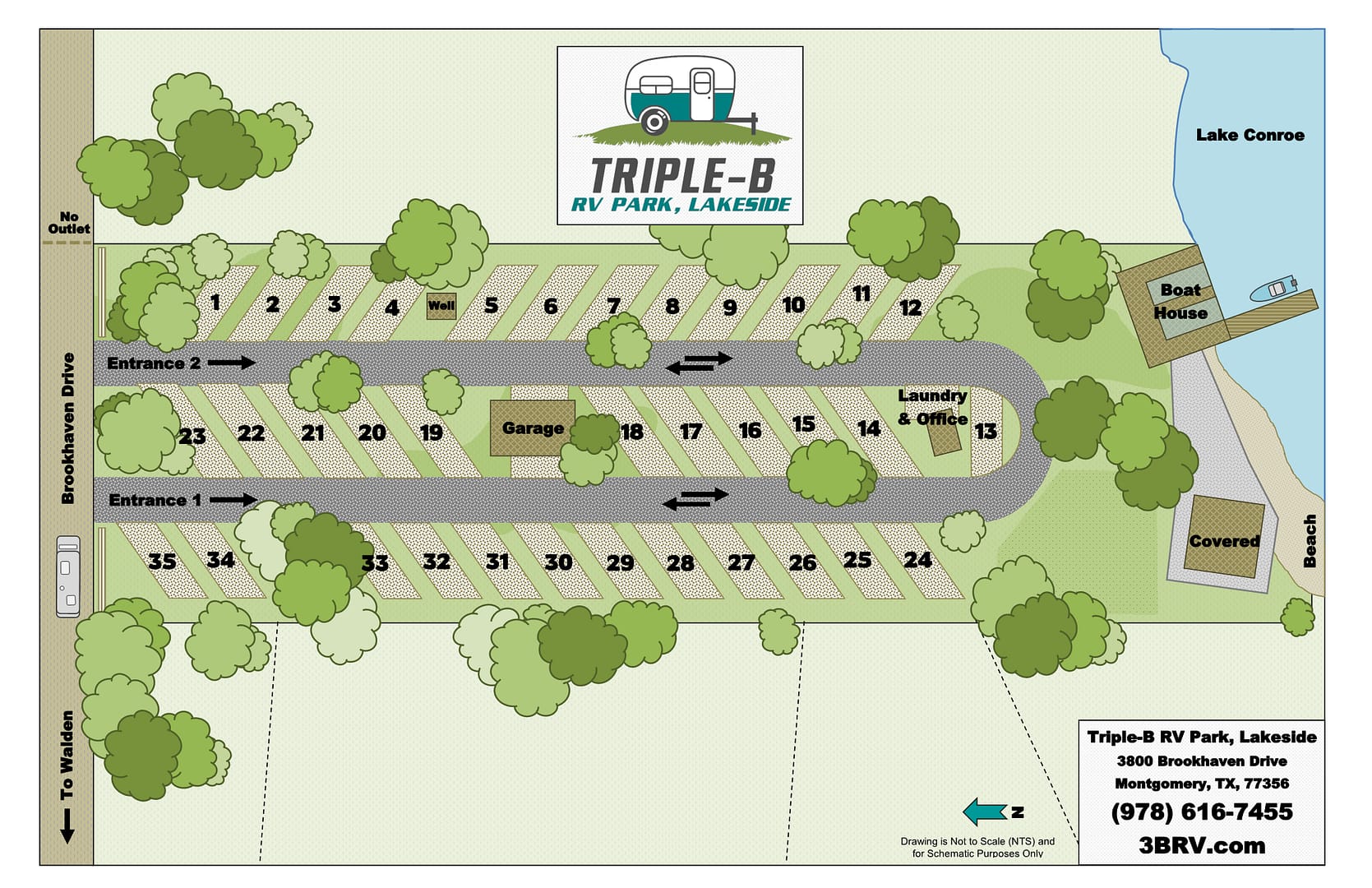 Triple-B RV Park site map