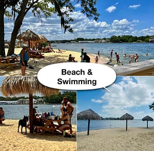Conroe Lake House swimming beach