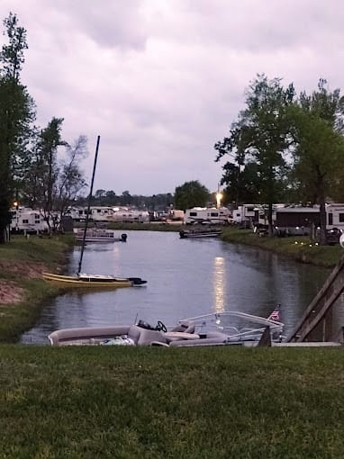 Venice on the Lake cove at night