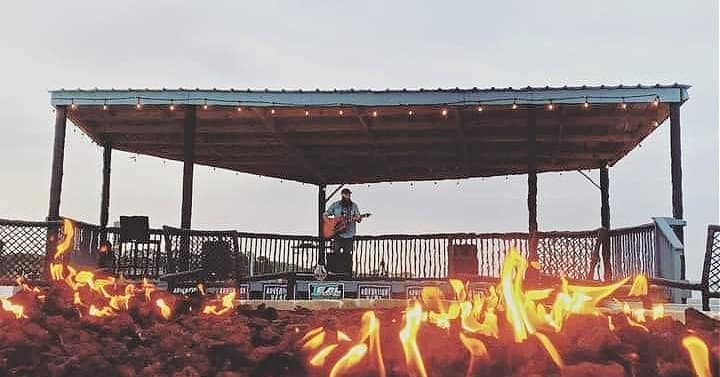 Conroe Lake House outdoor stage