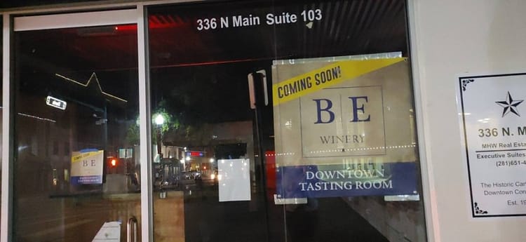 B E Winery tasting room
