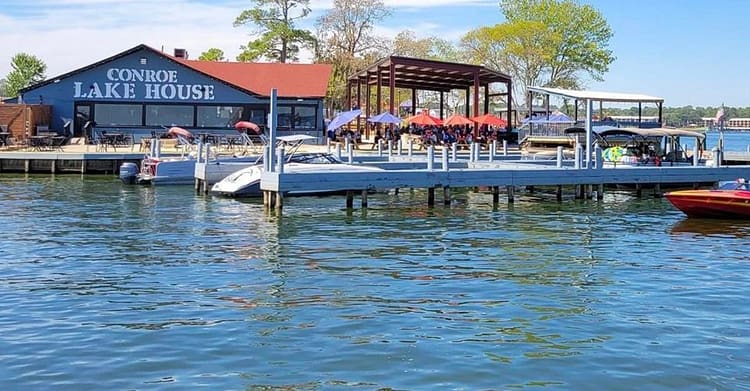 Conroe Lake House from the water