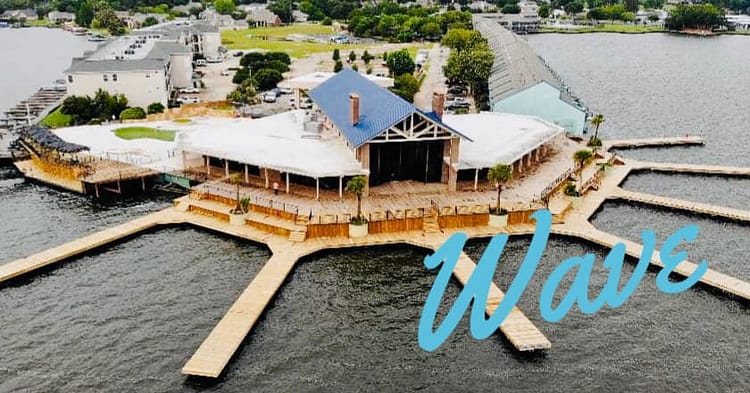 Wave on Lake Conroe aerial