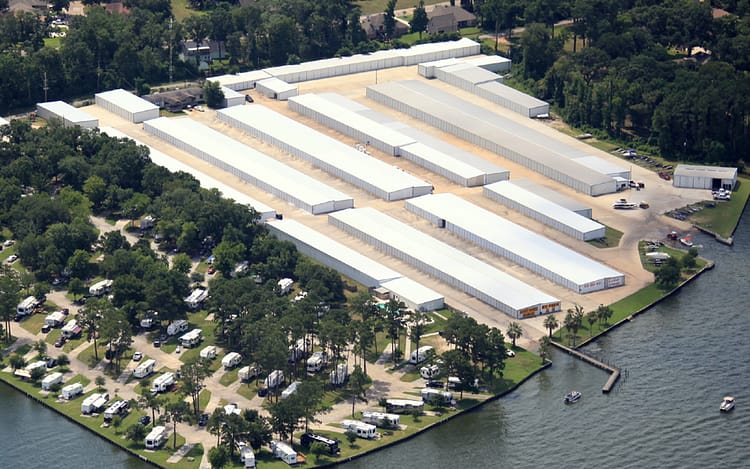 E-Z Boat storage from the air