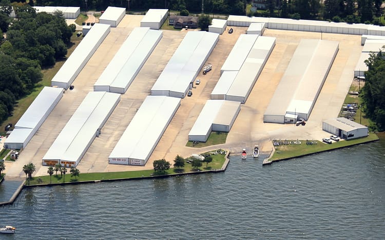 E-Z Boat storage from the air