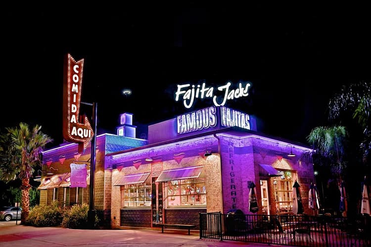 Fajita Jack's lit up