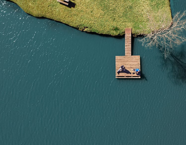 Lake Conroe RV & Camping Resort boat dock from above