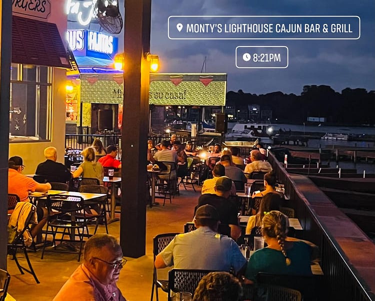 Monty's Lighthouse patio dinner