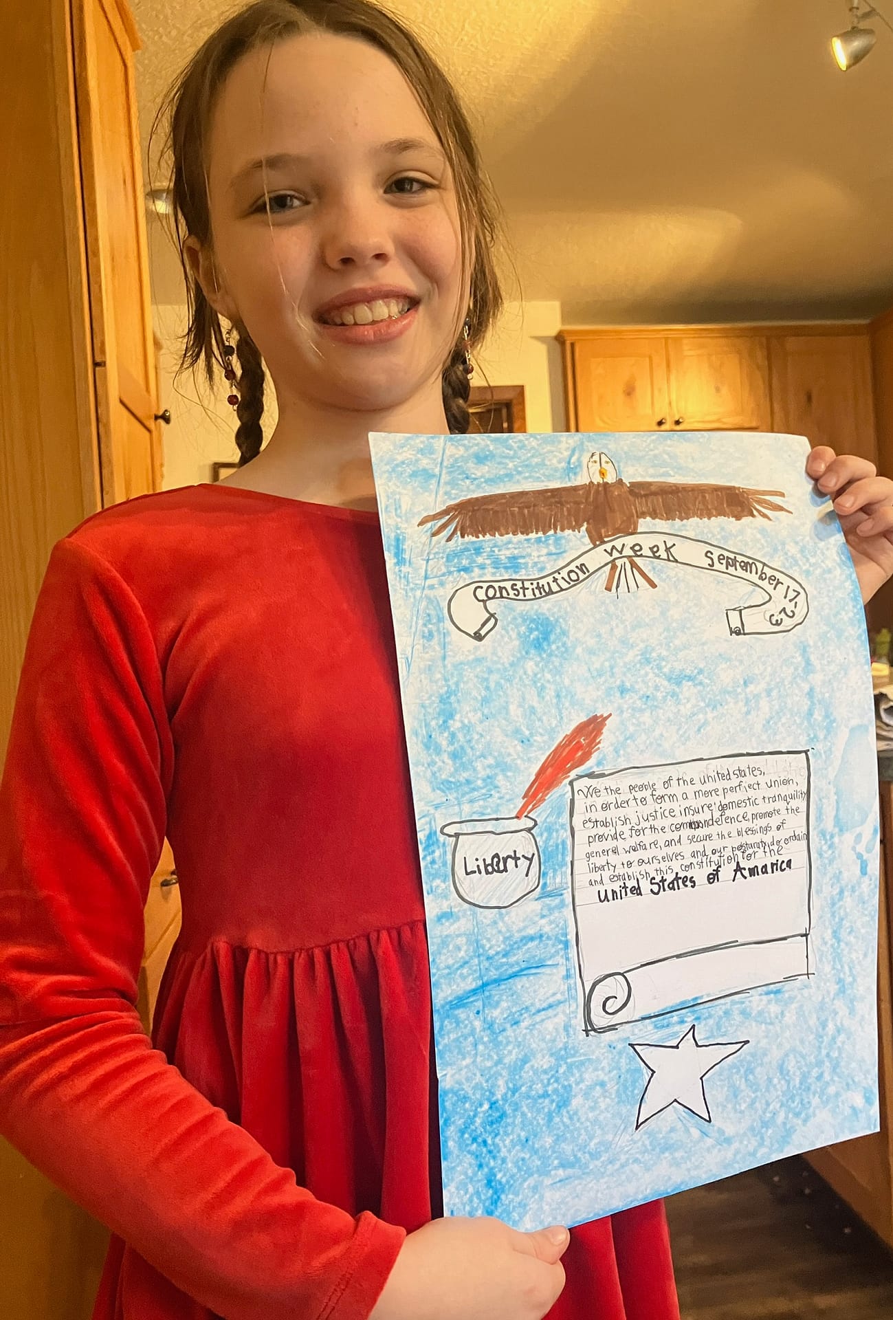 Coushatti Trace Chapter Sponsors Constitution Week Poster Contest Entry