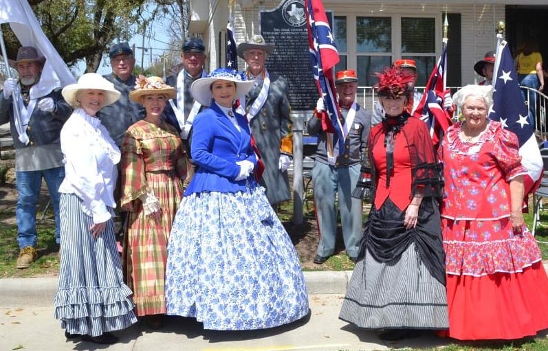 THE SCV COLOR GUARD/HONOR GUARD, AND RJOA DOCENTS AT CONROE FOUNDER’S DAY EVENT