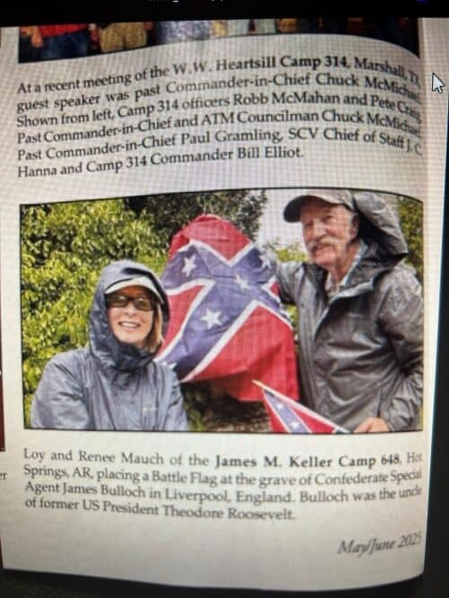 Confederate grave visited in the U K