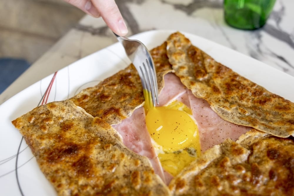 A popular savory crepe includes the ham, egg and cheese crepe. (Courtesy Crepes of Brittany)