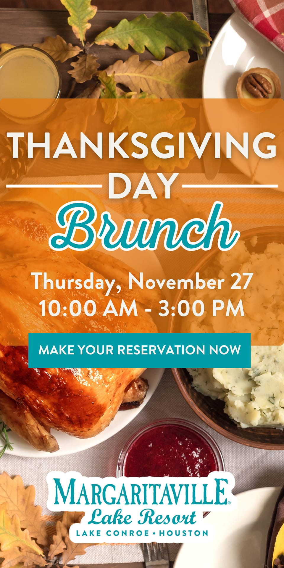Savor the Flavors of Lakeside Luxury at Margaritaville Lake Resort Lake Conroe | Houston this Thanksgiving