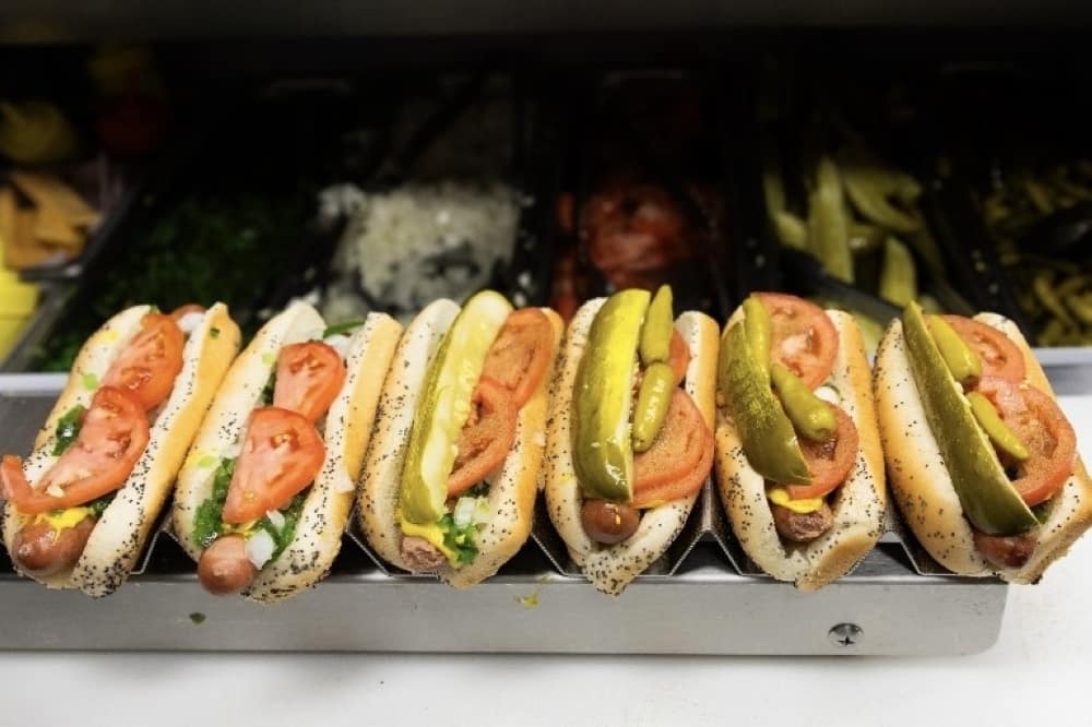 The restaurant chain serves Chicago-style hot dogs, Italian beef sandwiches and char-grilled burgers. (Courtesy Portillo's)