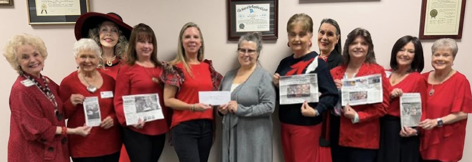 RJOA MAKES LARGE DONATION TO CONROE GENEALOGY ROOM, AND DISPLAY OF MCNEWS ARTICLES OF SUPPORT!