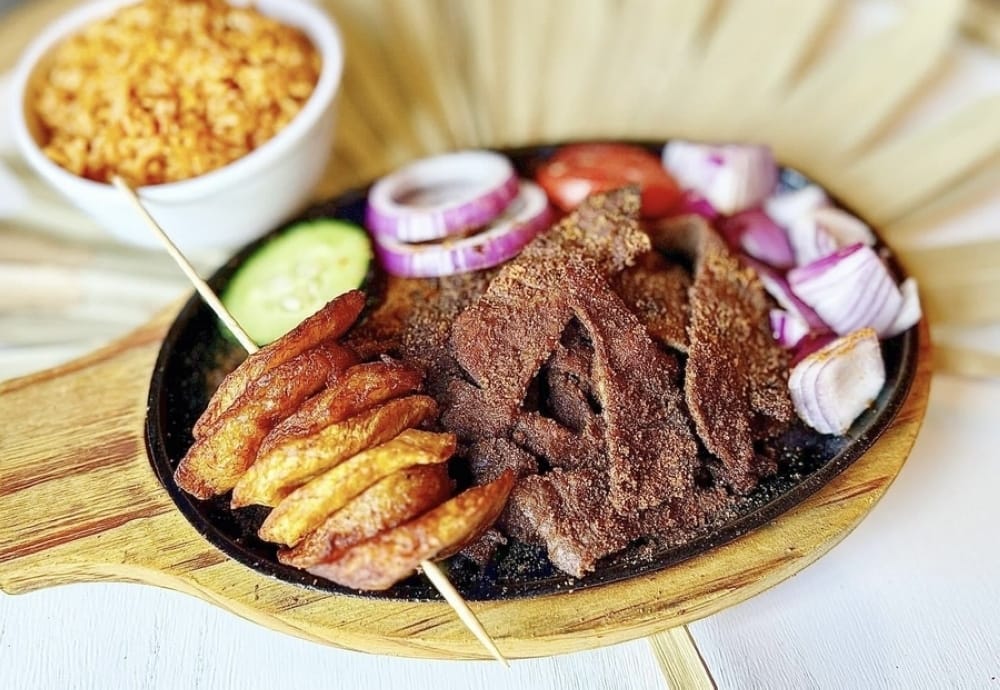 Aria Suya Kitchen opened in Pearland in early July, according to a social media post from the business. (Courtesy Aria Suya Kitchen)