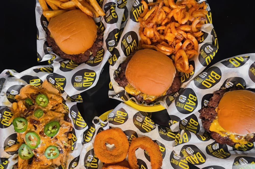 Bad Buns which also operates a location in Sugar Land, offers smash burgers, fries and shakes. (Courtesy Bad Buns)