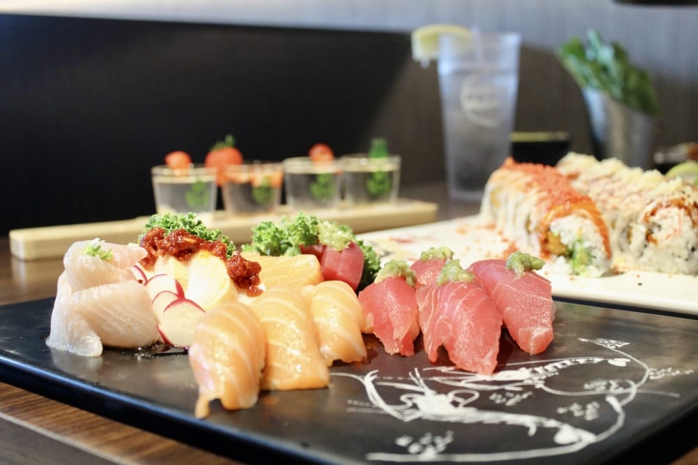 Gangnam BBQ & Sushi serves all you can eat sushi and Sashimi. (Jovanna Aguilar/Community Impact)