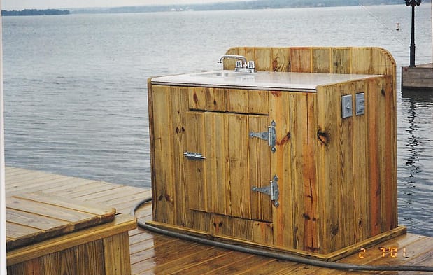 Fish Cleaning Station with Granite Top 001